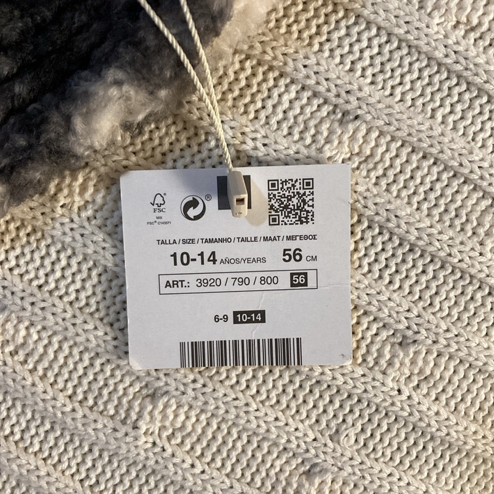 NWT Zara Women’s Sherpa Bucket Hat ~ 56 cm ~ Plaid - Picture 7 of 7